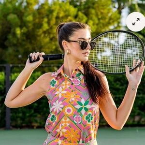 Kenny Flowers sz Lg Acapulco sleeveless polo